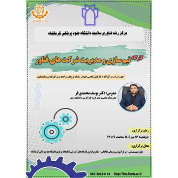 کارگاه تیم سازی و مدیریت شرکت های فناور