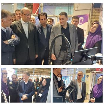بازدید استاندار کرمانشاه از غرفه دانشگاه علوم پزشکی کرمانشاه در نمایشگاه دستاوردهای پژوهش و فناوری استان